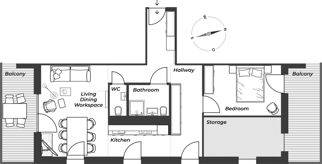 Floor plan FeWo Viererspitz 1