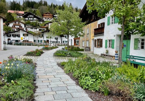 Altstadt Mittenwald in Alpen