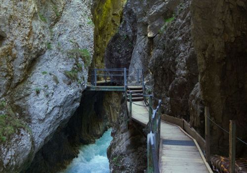 Die Leutascher Geisterklamm in der Nähe von Mittenwald